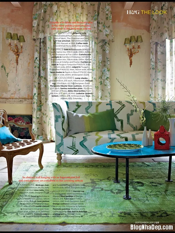Những thiết kế phòng khách xinh đẹp theo phong cách bohemian