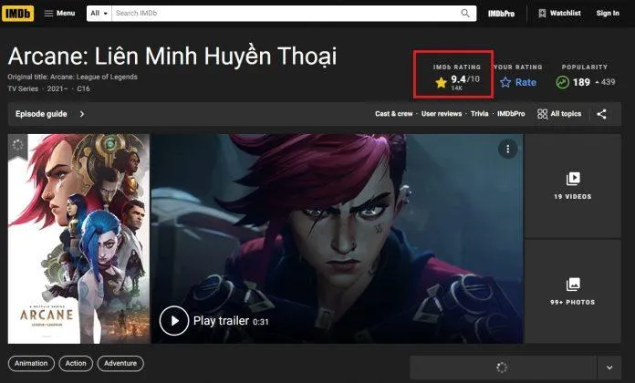 Review Arcane 2021: Soán ngôi Squid game, là phim Netflix đạt điểm IMDb cao nhất lịch sử